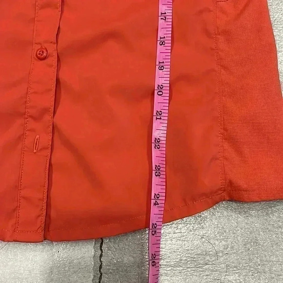 [M]Columbia Titanium Omni-Shade Orange Outdoor/Hiking Button Down  Shirt - Picture 9 of 12